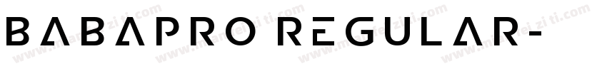 BabaPro Regular字体转换